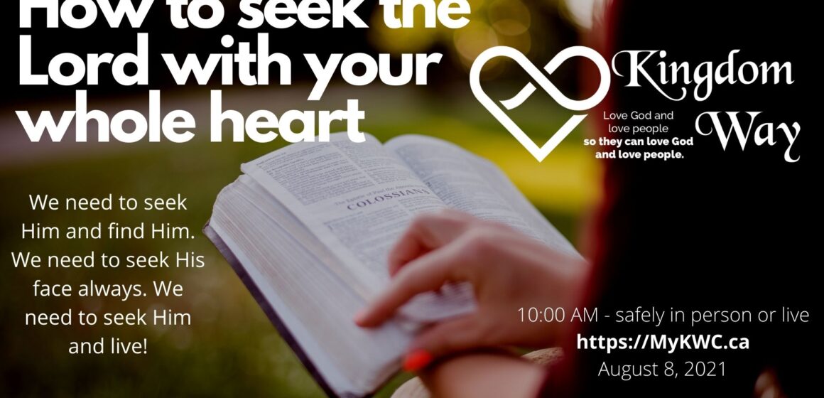 Slide- How to seek the Lord with your whole heart