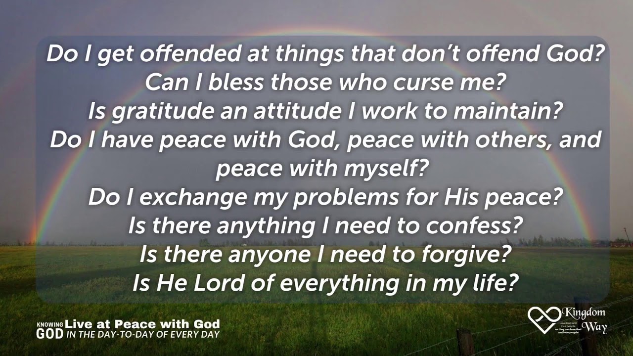 How to be at Peace with God in the Day-to-Day of Everyday – Full Service – July 16, 2023